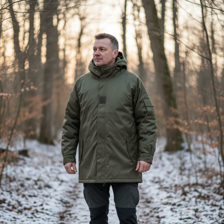 Waterproof-breathable lined military parka - Image 2