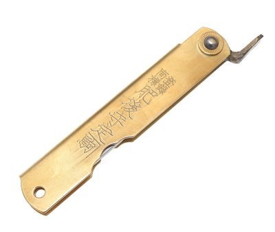 Higonokami Aogami Warikomi (latón)