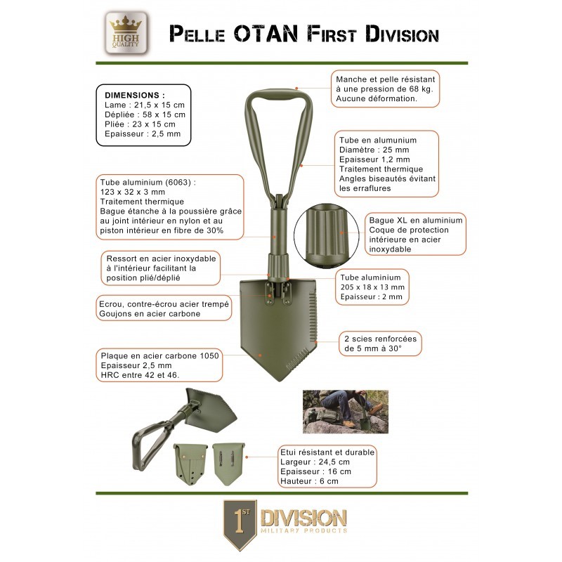 Faltbare Bivouac-Picknickschaufel (schwarz) – Bild 7