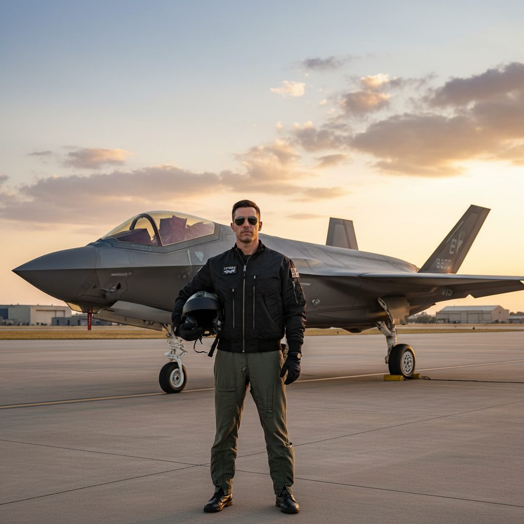 Chaqueta de piloto del F-35 (negra) - Imagen 2