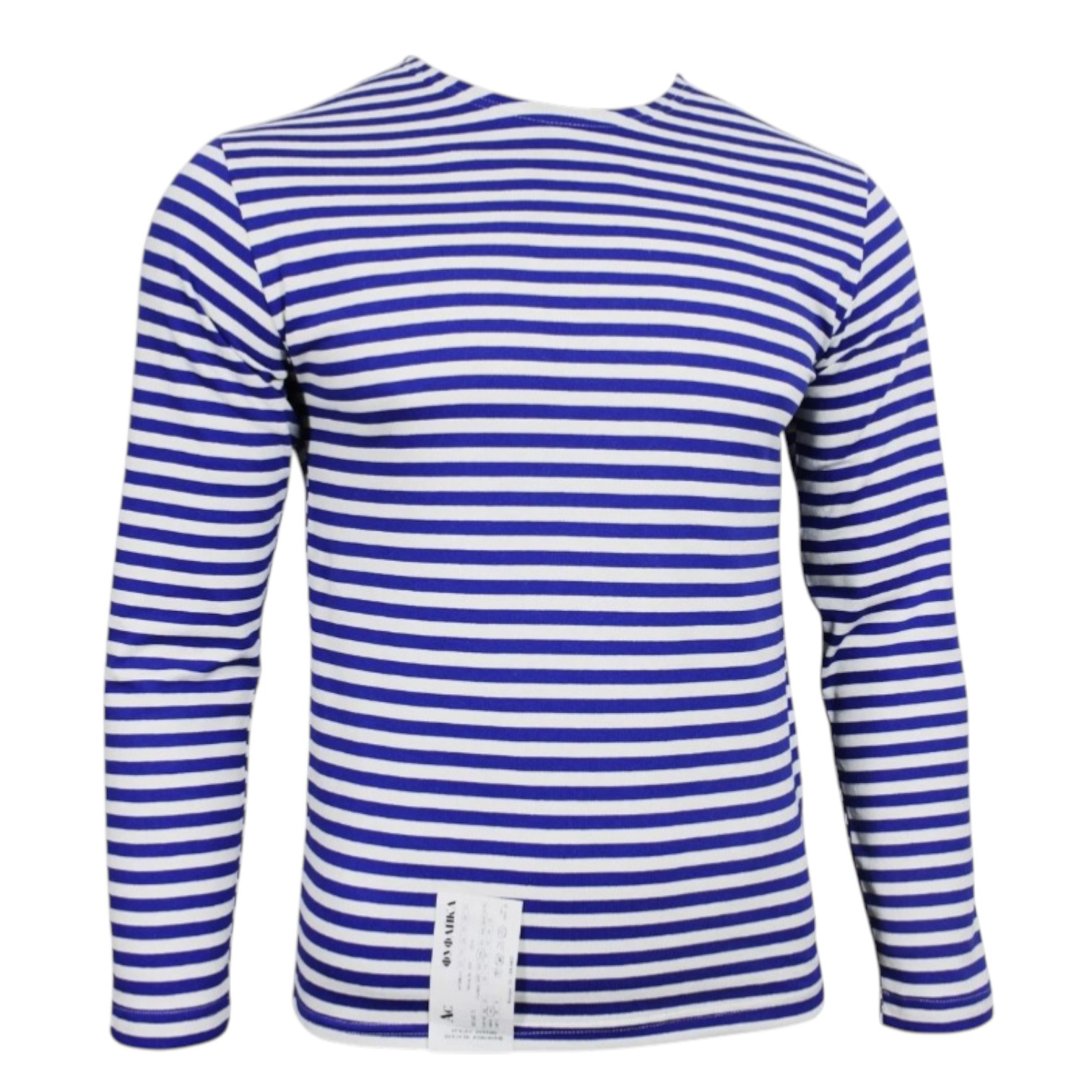 Telnyashka: auténtico velero ruso de punto azul real/blanco