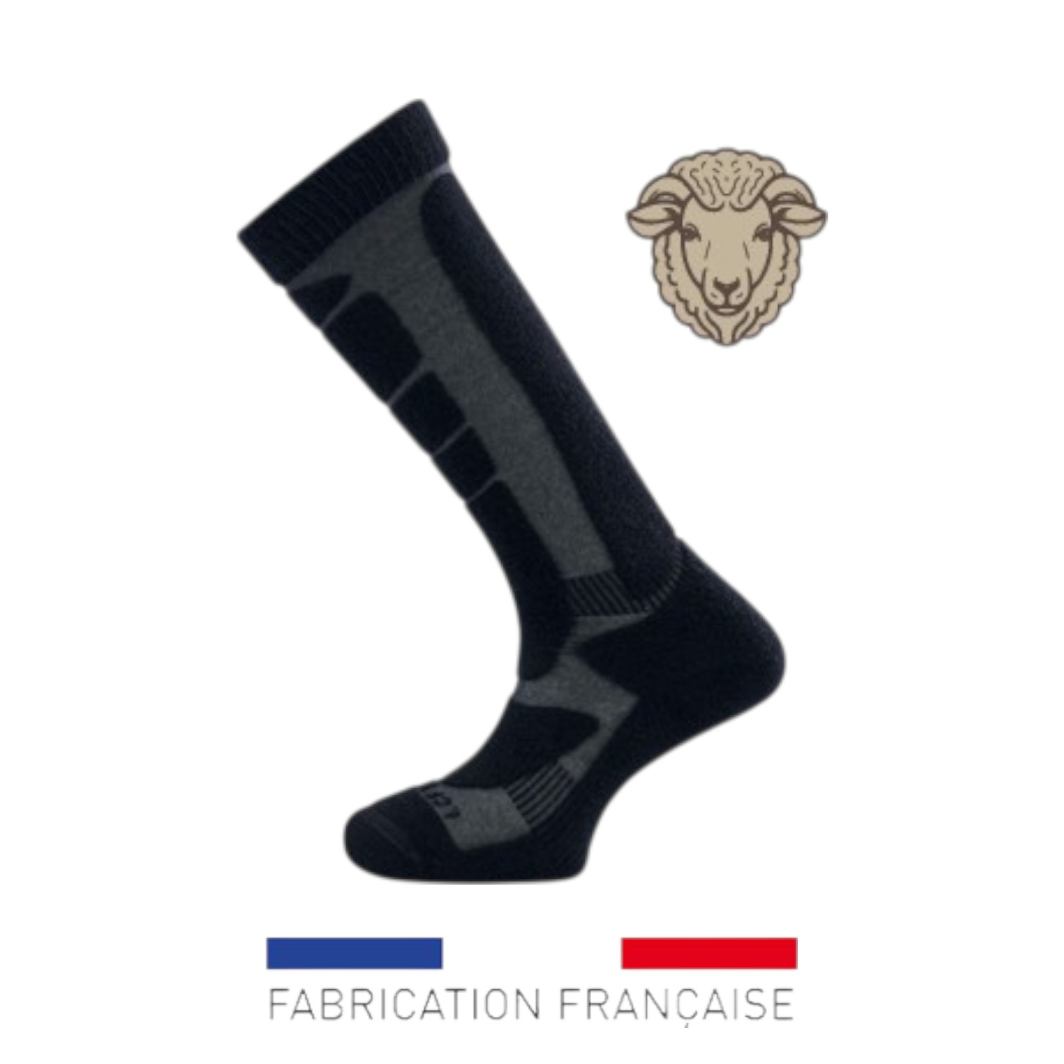 Baroudeur "Climat froid" knee-high socks (Merino wool)
