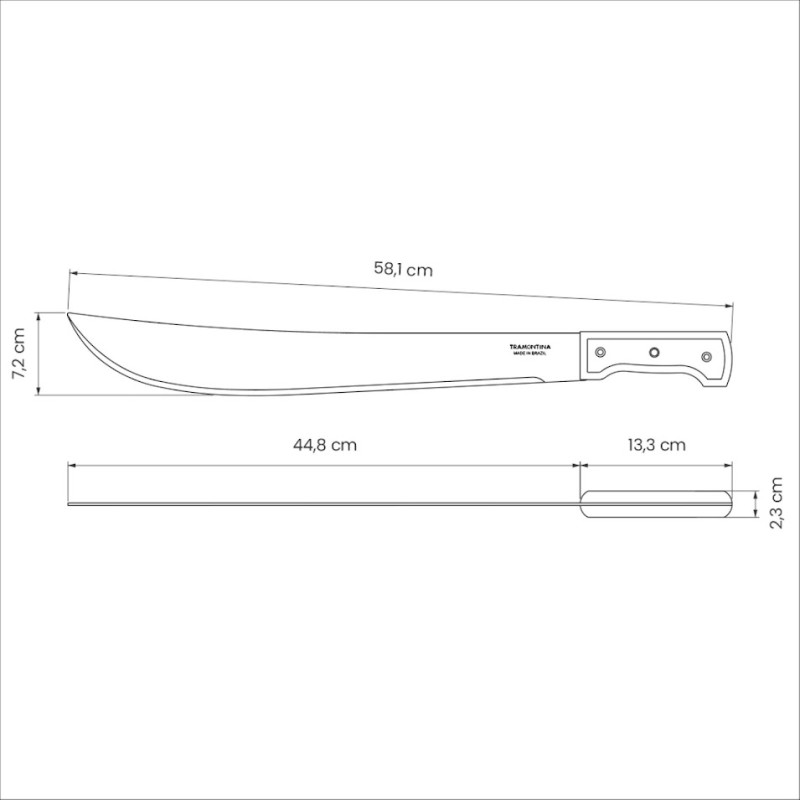 Tramontina machete 46 cm blade, wooden handle (26621-018) - Image 4
