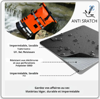 FD Marine 20/40L Modularer wasserdichter Rucksack (orange) – Bild 5