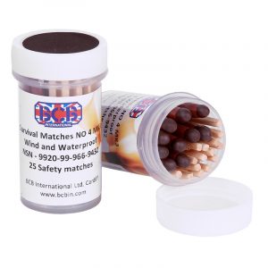 Fiammiferi di sopravvivenza impermeabili BCB - Scatola resistente al vento e alla pioggia