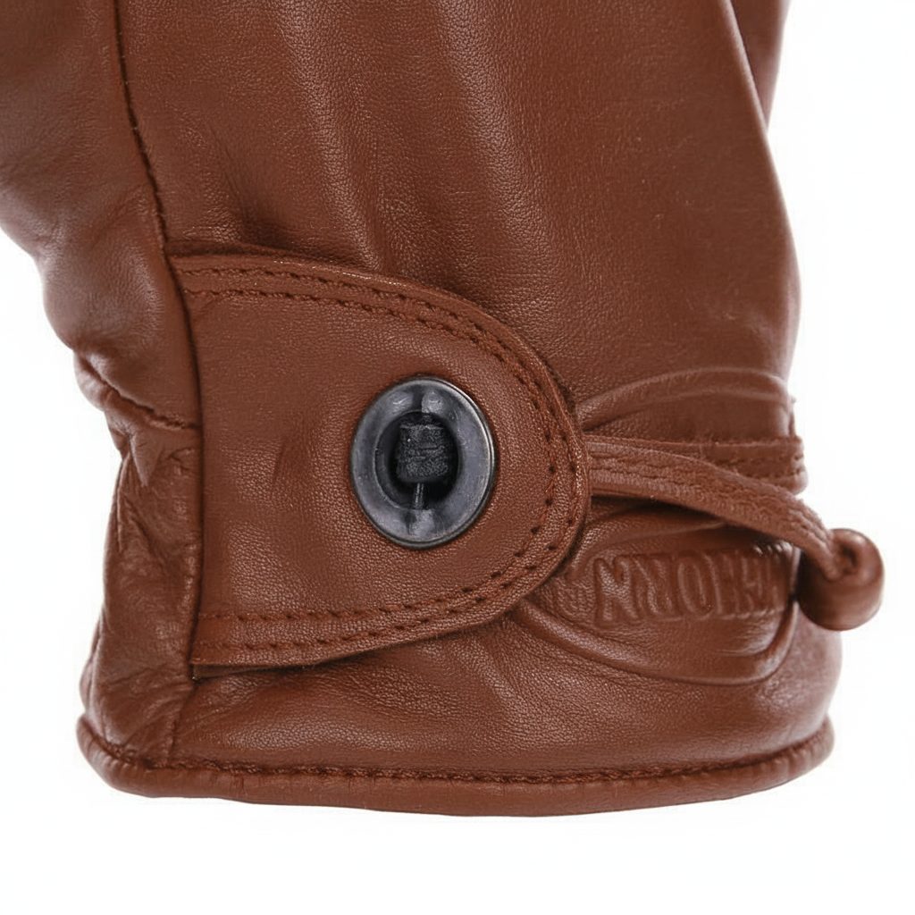 LongHorn brown leather gloves: guaranteed winter warmth and outdoor grip - Image 3