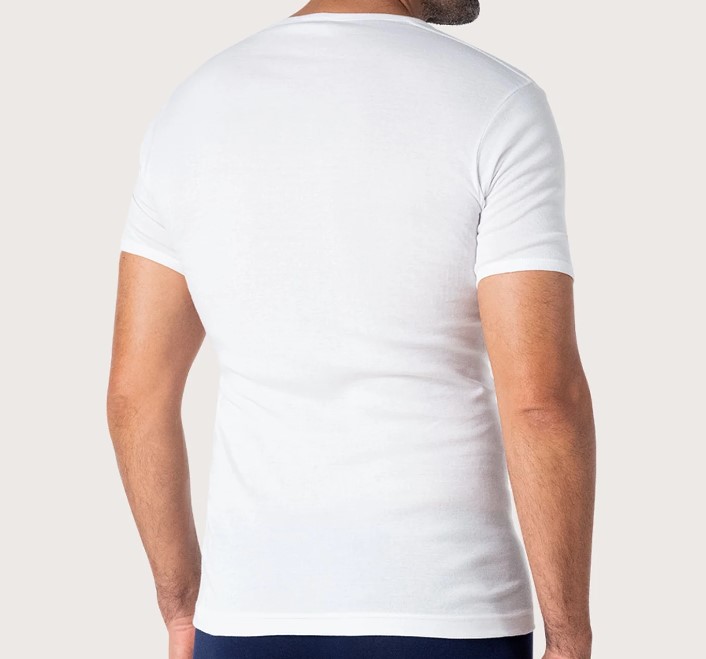 Tee-shirt col V Eminence (manches courtes homme Pur coton) – Image 5