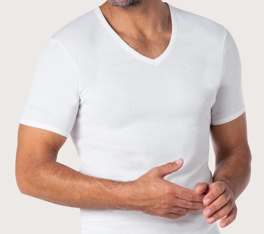 Tee-shirt col V Eminence (manches courtes homme Pur coton) – Image 4
