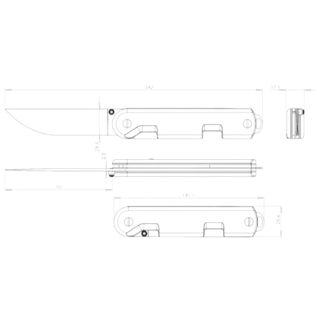 Militärmesser Baroudeur Multifunktionsmesser khaki – Bild 4